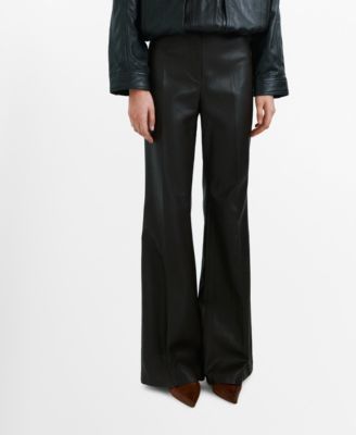 Women's Wide-Leg Faux-Leather Pants