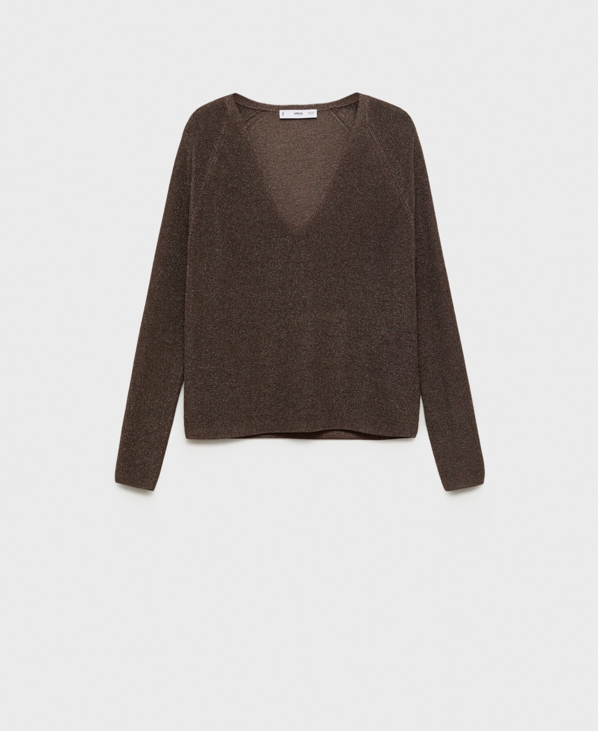 Mango Women's V-Neck Lurex Sweater
