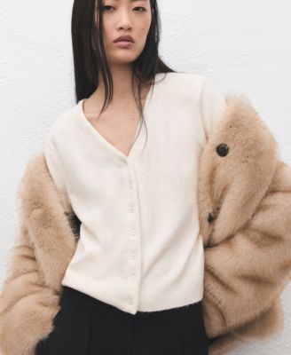 Women's V-Neck Knitted Cardigan Sweater