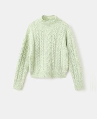 Women's Perkins Neck Braided Sweater