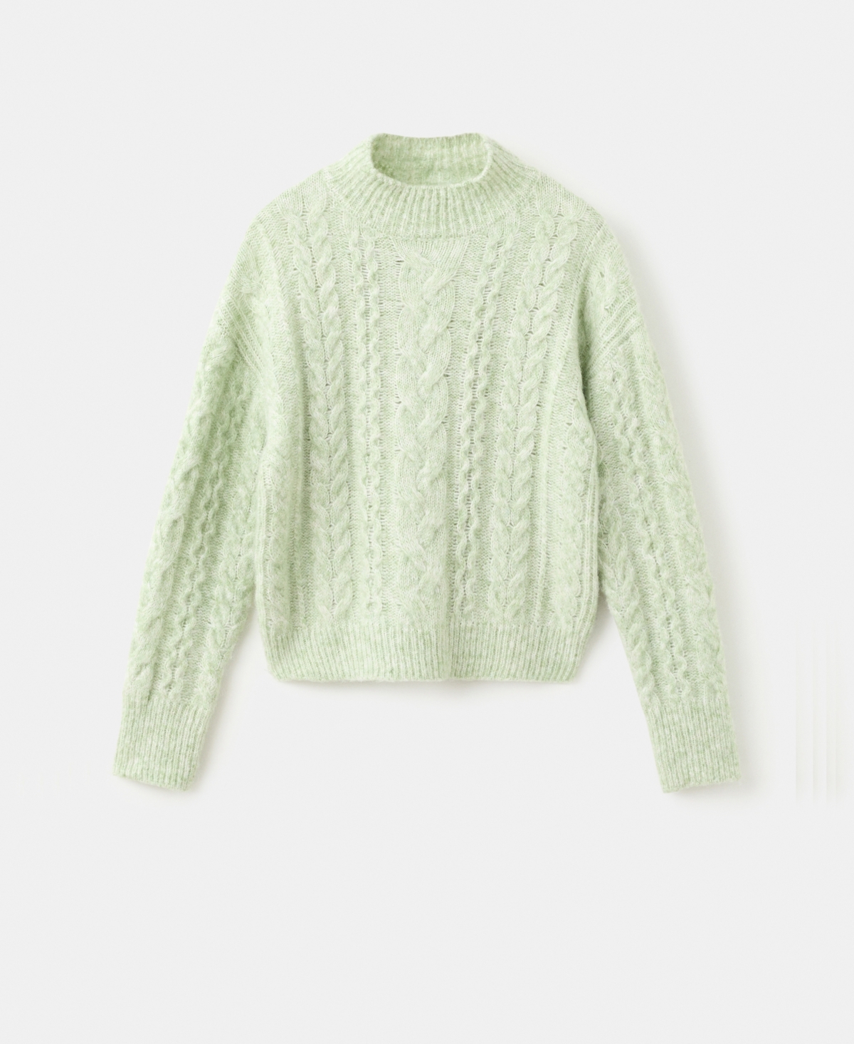 Mango Women's Perkins Neck Braided Sweater