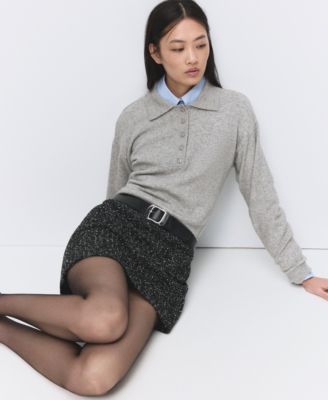 Women's Flecked Knit Skirt