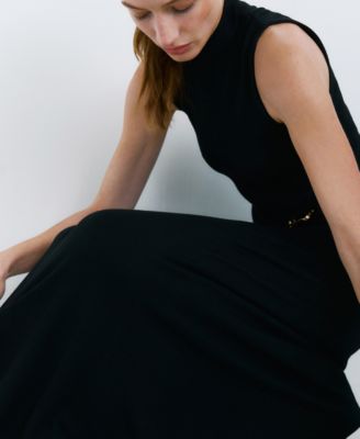 Women's Brooch Turtleneck Knitted Dress