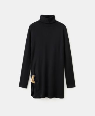 Women's Brooch Turtleneck Sweater