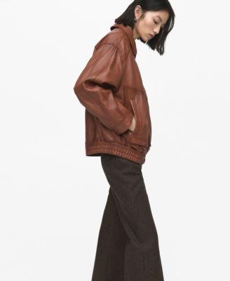 Women's Oversized Leather Jacket
