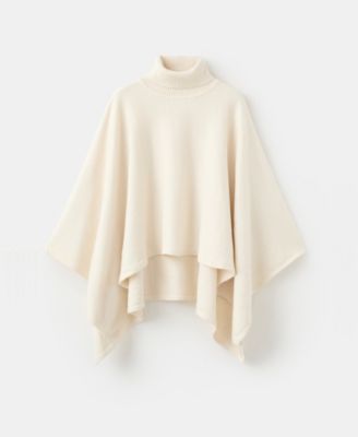Women's Knitted Turtleneck Cape Sweater