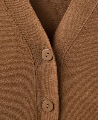 Women's V-Neck Knitted Cardigan Sweater