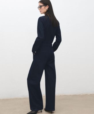 Women's Buttons Denim Jumpsuit