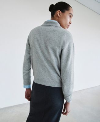 Women's Long-Sleeved Polo-Neck Sweater