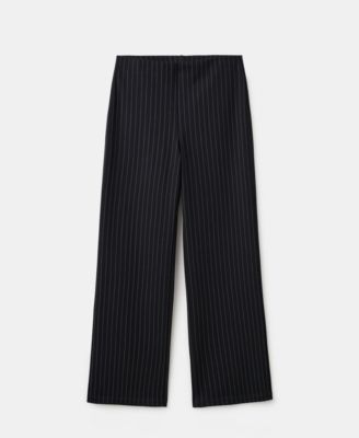 Women's Chalk-Stripe Straight Pants