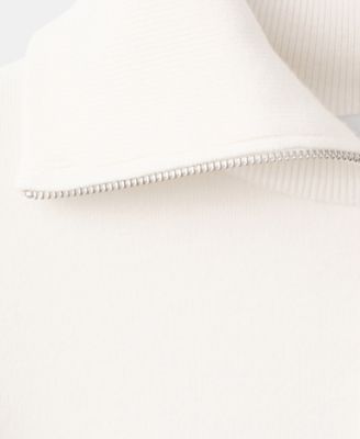 Women's Bicolor High Collar Sweater