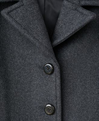 Women's Buttons Wool-Blend Coat