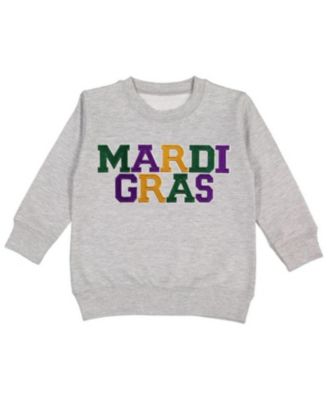 Big Boys Mardi Gras Patch Sweatshirt