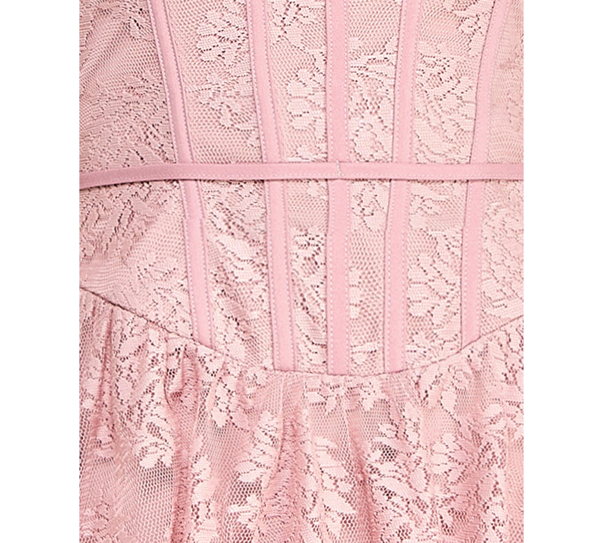 Seni & Cade Juniors' Sweetheart Neck Sleeveless Lace Corset Dress