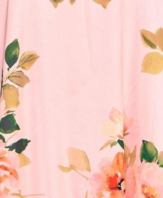 Juniors' Floral Halter Neck Short Dress