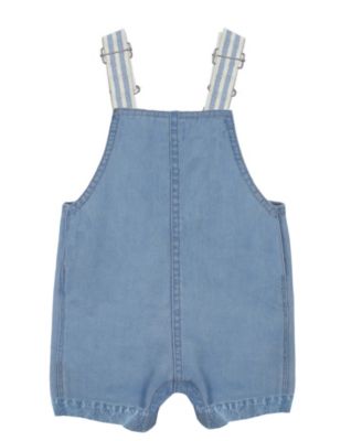 Baby Boys' Mickey Mouse Bodysuit & Denim Shortall, 2-Piece Set