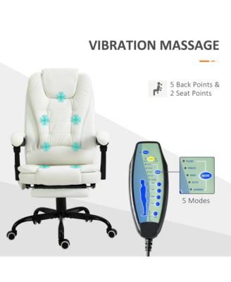 7-Point Vibrating Massage Office Chair High Back Adjustable Recliner