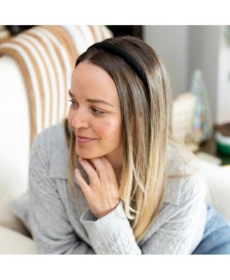 Women's Classic Padded Thin Headband  - Black