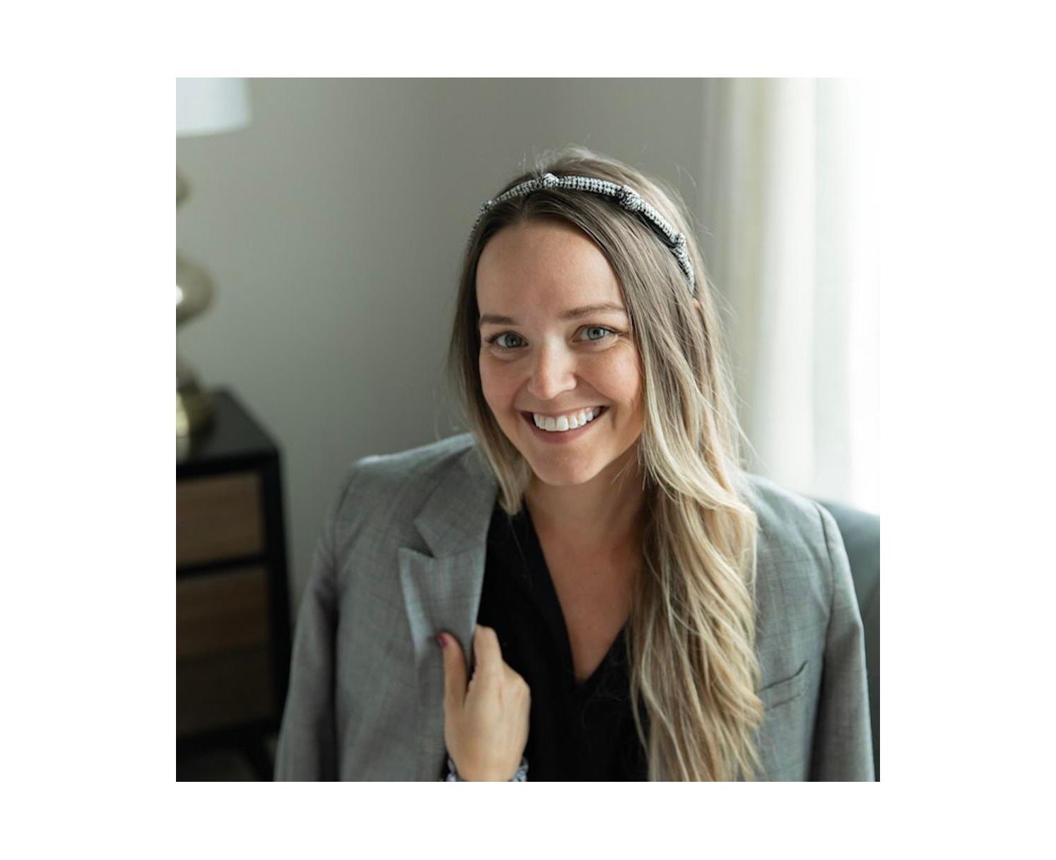 Women's Knotted Tweed Headband - Black Ivory
