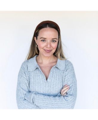 Women's Classic Padded Thin Headband  - Dark Brown