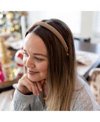 Women's Classic Padded Thin Headband  - Light Brown