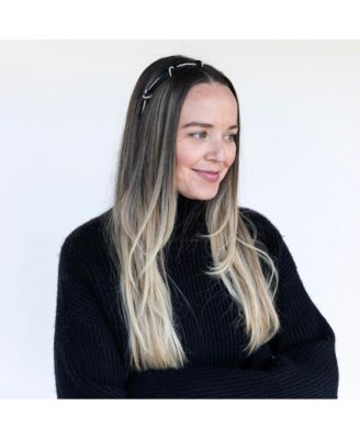 Women's Knotted Satin Headband - Black Pearl