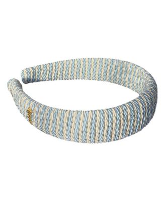 Women's Classic Padded Rope Headband - Blue White