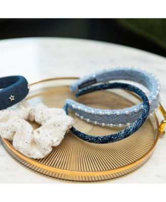 Women's Classic Thin Padded Headband - Light Wash Stars