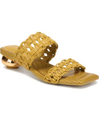 Women's Clover Woven Kitten-Heel Slide Sandals