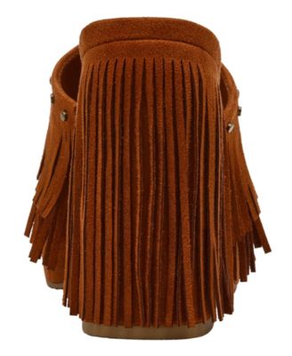 Women's Ashliee Fringe Block Heel Sandals