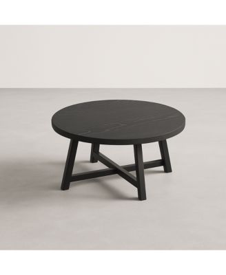 Kitchen Table Round Coffee Table Industrial Brown Center Tablefor Dining Room, Home Office, Living Room