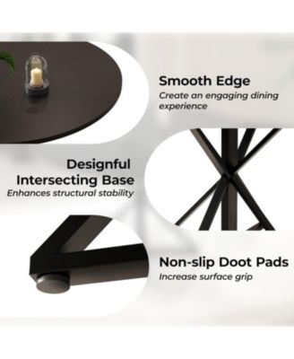 Kitchen Table Round Dining Table for 4 47 inch Farmhouse Kitchen Table Circle Dinner Table