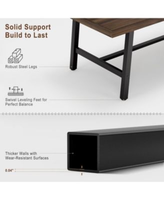 Kitchen Table Brown 70.87 inch Large Rustic Wood Dining Table for Dining Room, Home Office, Living Room