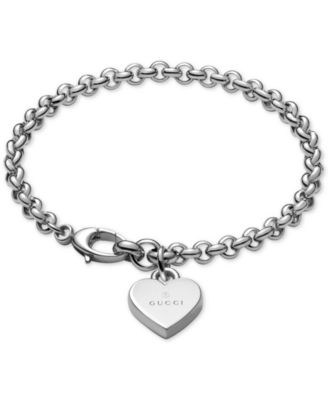 silver heart charm bracelet