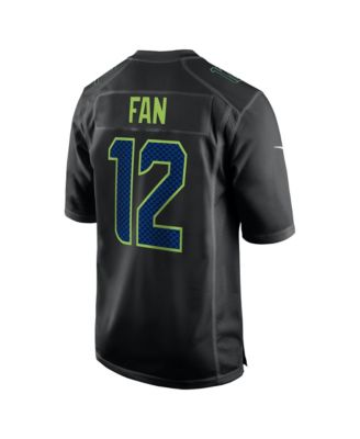 Men's 12s Black Seattle Seahawks Super Bowl LX Fashion Game Jersey