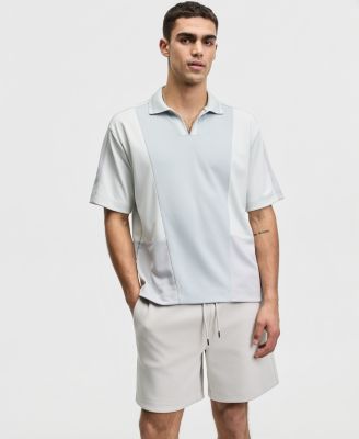 Men's Relaxed-Fit Spliced Polo Shirt