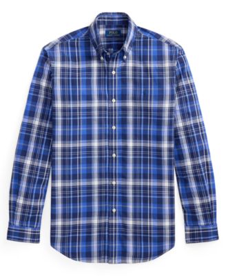 Blue And White Plaid Shirt - Macy's