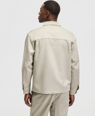 Men's Relaxed-Fit Twill Shirt Jacket