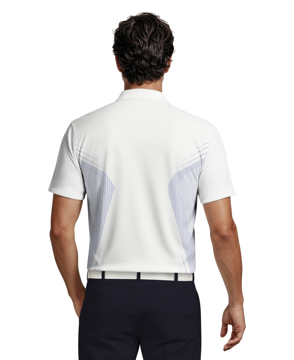 Pga Tour Men's Faux Seamless Mapped Golf Polo Shirt