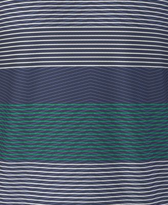 Men's Layered Stripe Print Golf Polo Shirt