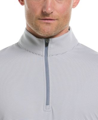 Men's Feeder Stripe Mock-Neck Golf Shirt