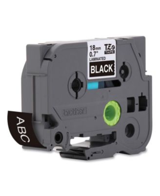 TZE345 0.7 in. x 26.2 ft. TZe Standard Adhesive Laminated Labeling Tape - White on Black