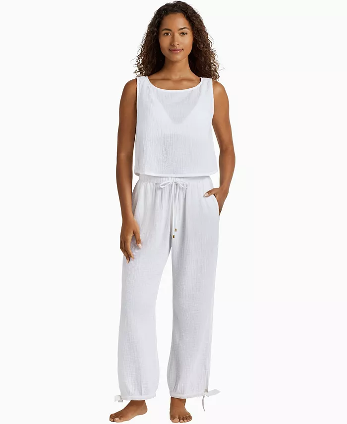 Women's Top & Pants Cover-Up Swim, 2-Piece Set