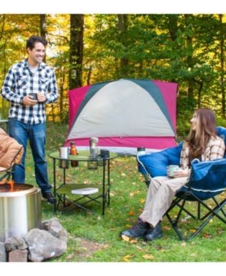 2 x 2 x 2 ft Blue Fabric 28" Diameter Round Portable Table