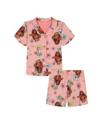 Girls' Toddler 2T-4T All Over Print Top and Shorts, 2-Piece Pajama Set