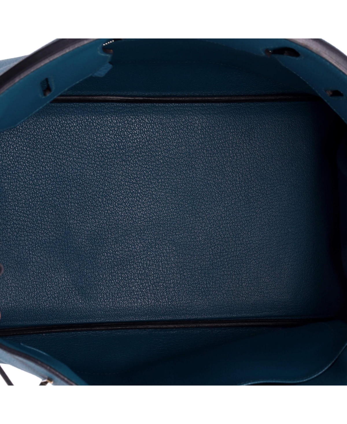 Pre-Owned HERMES Birkin 35 Handbag Blue Togo with Palladium Hardware