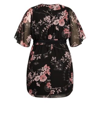 Women's Bold Blossom Wrap Dress