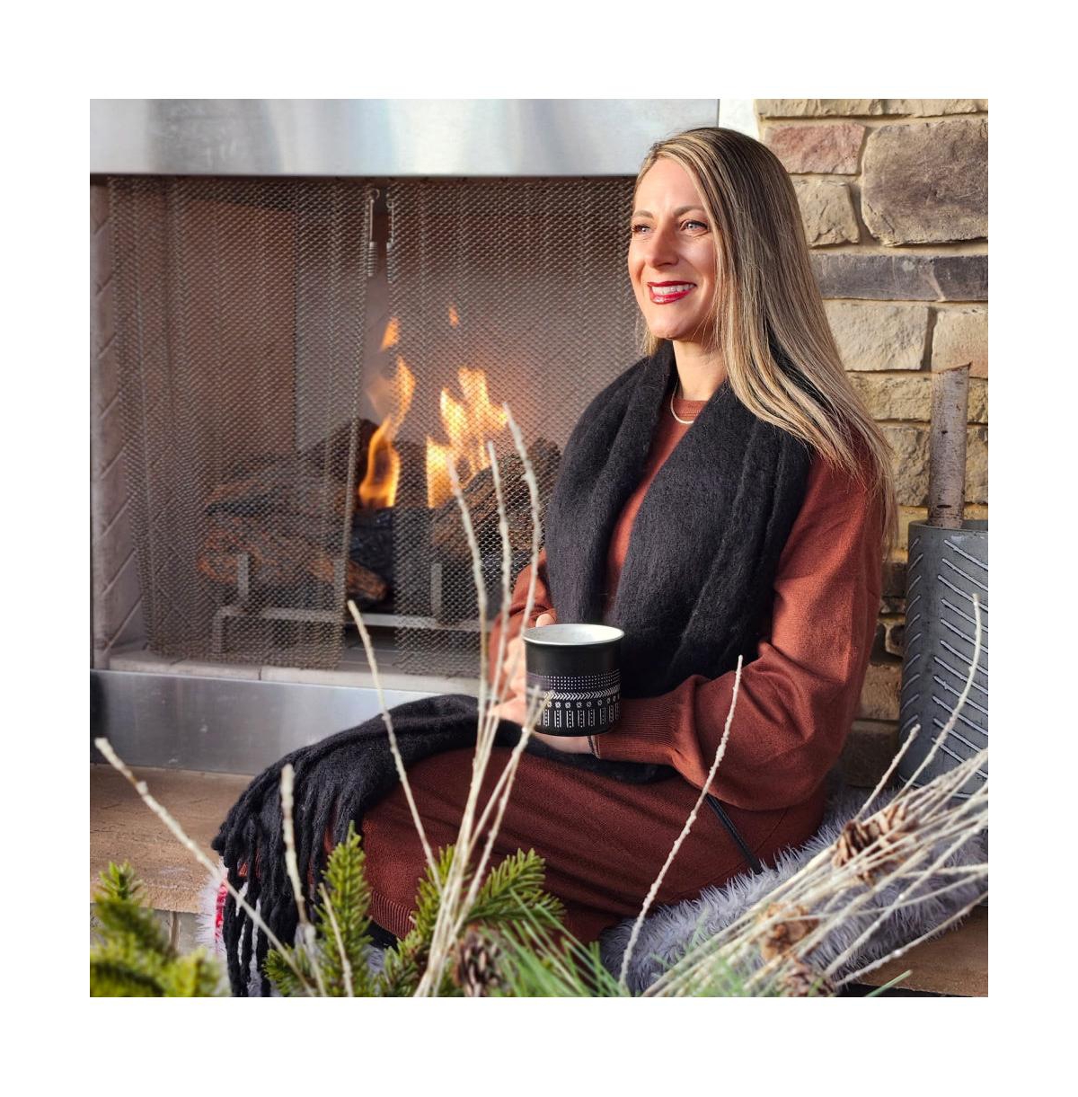 Headbands of Hope Women's Oversized Fringe Scarf - Black