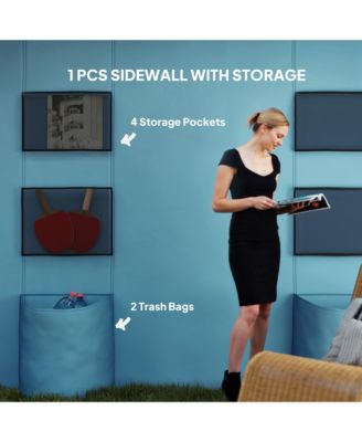 10' x 10' Pop Up Canopy Tent with Sidewall, UPF50+, Sea