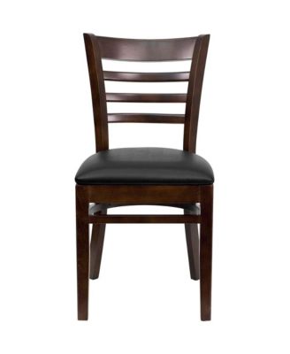 2 Pack Ladder Back Wooden Restaurant Chair